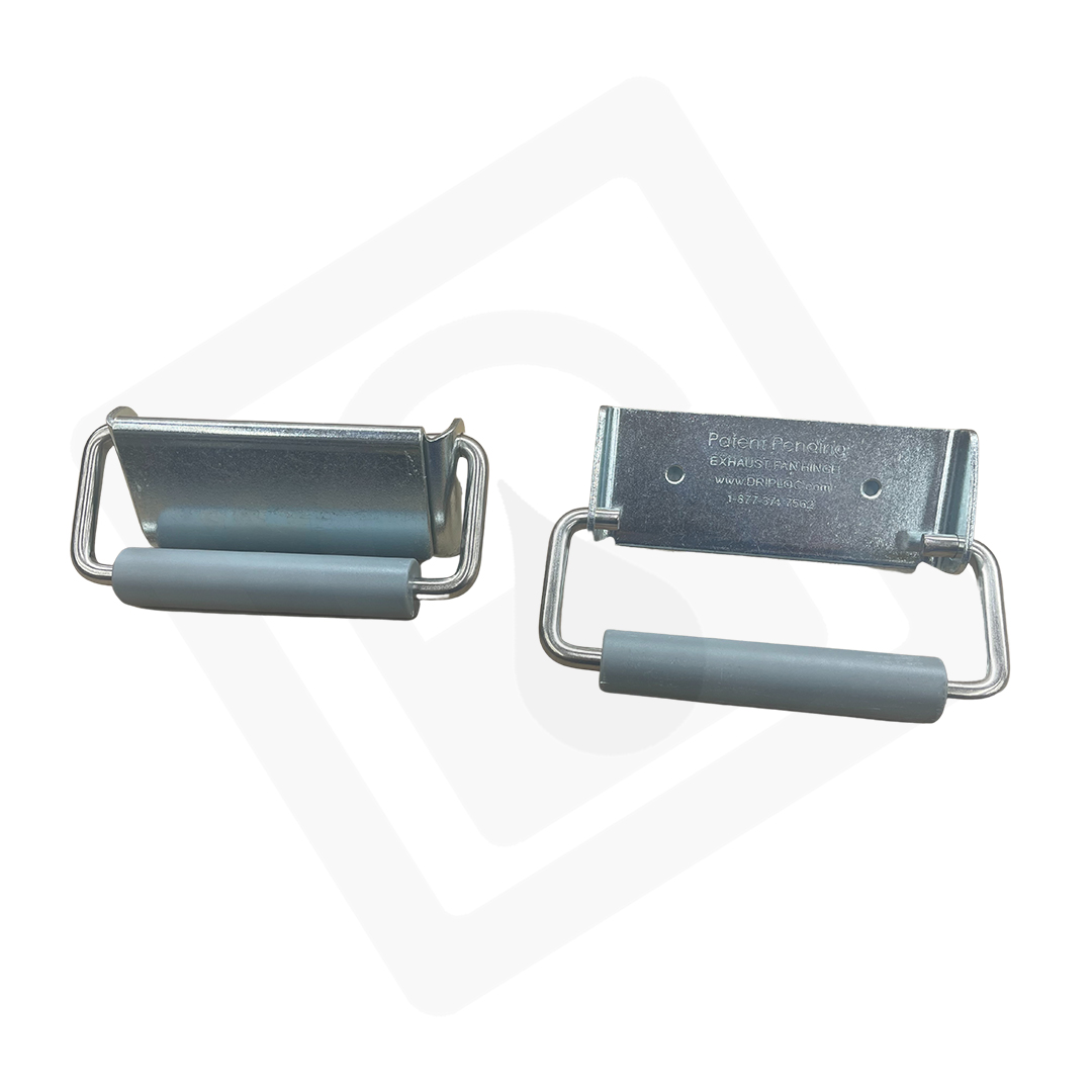 JJ1750 DRIPLOC TYPE 1S EXHAUST FAN HINGE & MODEL-S SAFETY HANDLE COMBO PACK "PACK INCLUDES 1 SET OF HINGES 1 SET OF HANDLES"